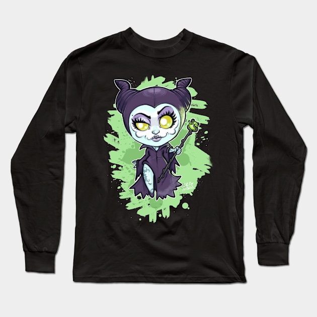 Lil' Maleficent Long Sleeve T-Shirt by artbytobias